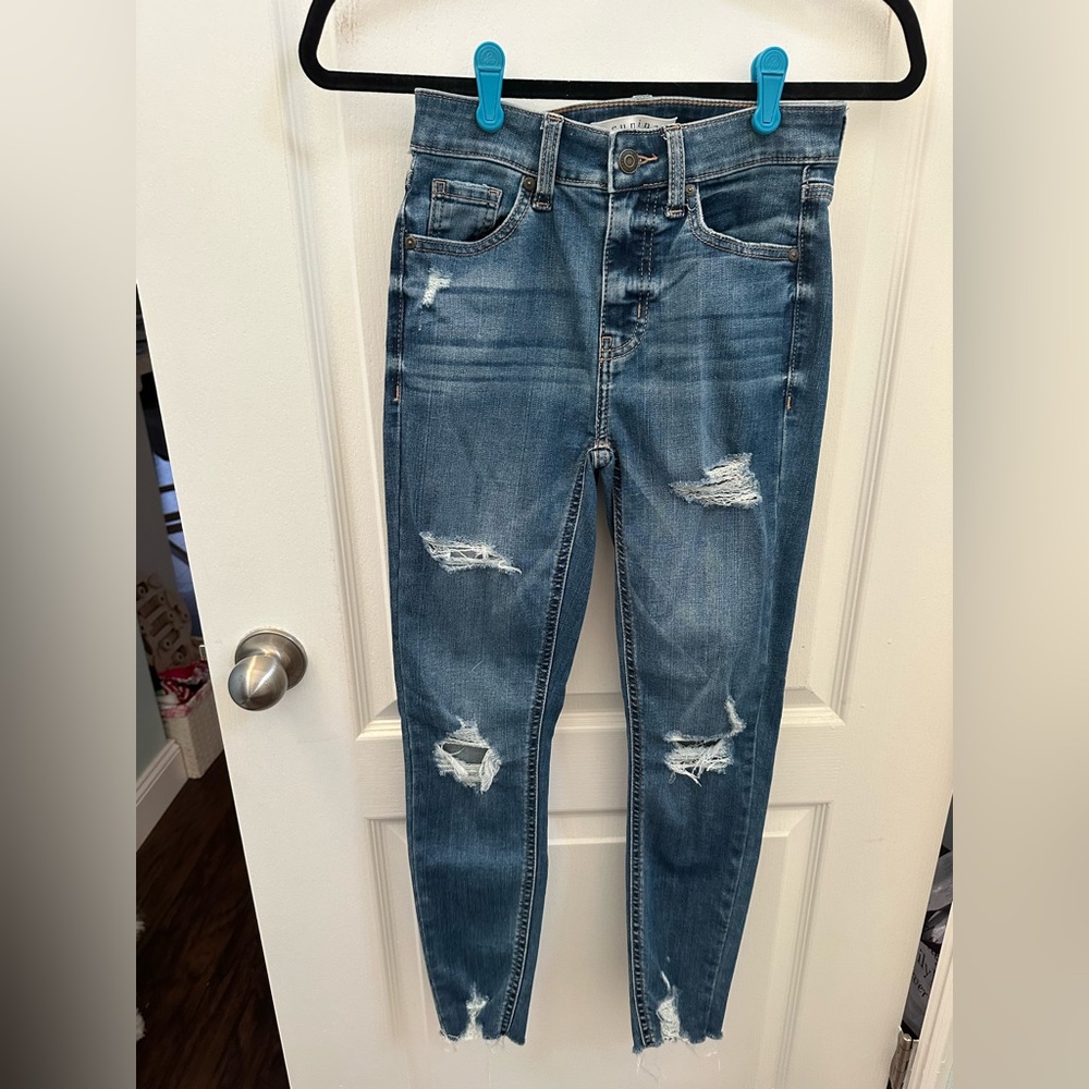 Eunina High Rise Skinny Crop Jeans